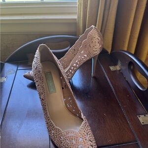 Betsey Johnson Blush With Rhinestone 4 inch Heel